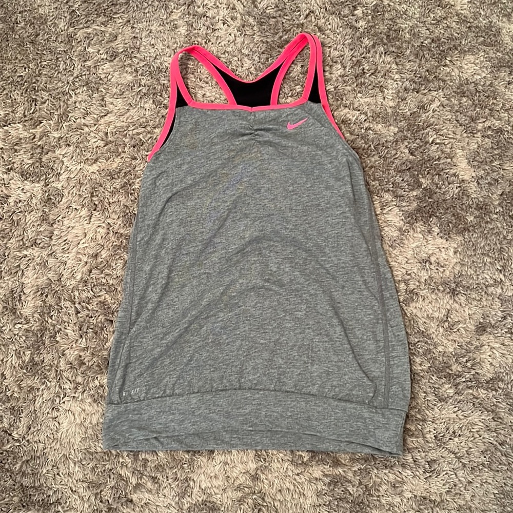 Girls Tank Top With Built-in Sports Bra